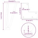 Nogi do stołu Hairpin, 4 szt., czarne, 20 cm, lita stal  Lumarko!