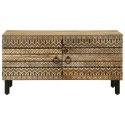 Stolik kawowy, czarny, 80x50x40 cm, lite surowe drewno mango  Lumarko!