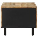 Stolik kawowy, czarny, 80x50x40 cm, lite surowe drewno mango  Lumarko!