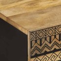 Stolik kawowy, czarny, 80x50x40 cm, lite surowe drewno mango  Lumarko!