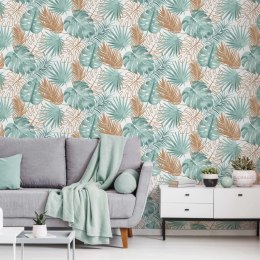 DUTCH WALLCOVERINGS Tapeta w liście monstery, zielona  Lumarko!