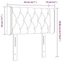 Zagłówek do łóżka z LED, kremowy, 83x16x78/88 cm, tkanina  Lumarko!