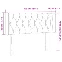 Zagłówek do łóżka z LED, taupe, 103x16x78/88 cm, tkanina  Lumarko!