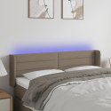 Zagłówek do łóżka z LED, taupe, 147x16x78/88 cm, tkanina  Lumarko!
