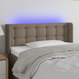 Zagłówek do łóżka z LED, taupe, 83x16x78/88 cm, tkanina  Lumarko!