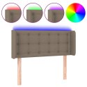 Zagłówek do łóżka z LED, taupe, 83x16x78/88 cm, tkanina  Lumarko!