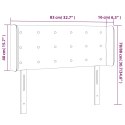 Zagłówek do łóżka z LED, taupe, 83x16x78/88 cm, tkanina  Lumarko!