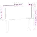Zagłówek do łóżka z LED, taupe, 93x16x78/88 cm, tkanina  Lumarko!