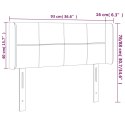 Zagłówek do łóżka z LED, taupe, 93x16x78/88 cm, tkanina  Lumarko!