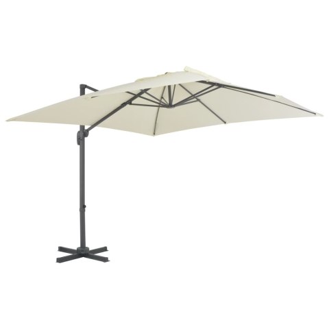 Parasol wiszący z aluminiowym słupkiem, 300x300 cm, piaskowy  Lumarko!