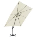 Parasol wiszący z aluminiowym słupkiem, 300x300 cm, piaskowy  Lumarko!