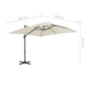 Parasol wiszący z aluminiowym słupkiem, 300x300 cm, piaskowy  Lumarko!