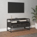 Szafka pod TV, czarna, 80x35x45 cm, materiał drewnopochodny  Lumarko!