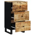Szafka z 3 szufladami, 40x33,5x75 cm, lite drewno mango  Lumarko!