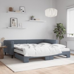Sofa rozsuwana z materacami, ciemnoszara, 100x200 cm, aksamit  Lumarko!