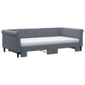 Sofa rozsuwana z materacami, ciemnoszara, 100x200 cm, aksamit  Lumarko!