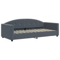 Sofa rozsuwana z materacami, ciemnoszara, 90x200 cm, aksamit  Lumarko!