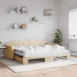 Sofa rozsuwana z materacami, kremowa, 90x200 cm, tkanina  Lumarko!