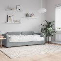 Sofa z materacem do spania, jasnoszara, 100x200 cm, tkanina  Lumarko!