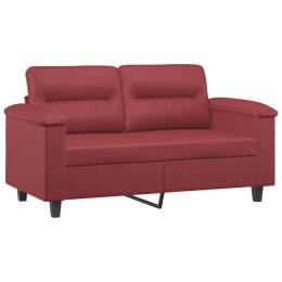 2-osobowa sofa, winna czerwień, 120 cm, sztuczna skóra  Lumarko!