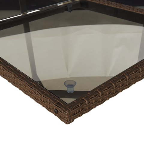 15-częściowy zestaw mebli ogrodowych z poduszkami, brązowy, rattan PE  Lumarko!