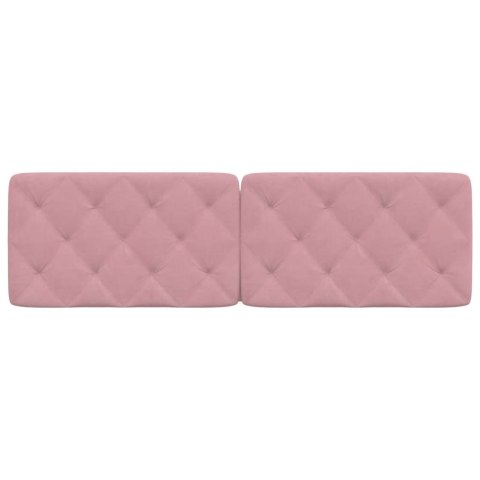 Poduszka na wezgłowie, różowa, 160 cm, aksamitna  Lumarko!
