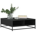 Stolik kawowy, czarny, 80x80x30 cm, materiał drewnopochodny  Lumarko!