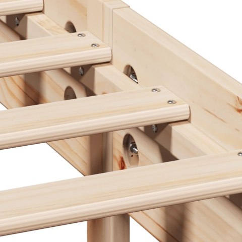 Łóżko z regałem, bez materaca, 160x200 cm, lite drewno sosnowe  Lumarko!