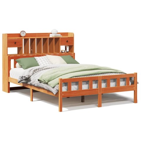 Łóżko z regałem, bez materaca, 160x200 cm, lite drewno sosnowe  Lumarko!