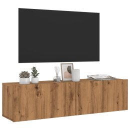 Ścienna szafka TV, dąb artisan, 120x30x30 cm  Lumarko!