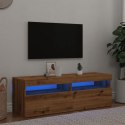 Szafka pod TV z oświetleniem LED, dąb artisan, 120x35x40 cm  Lumarko!