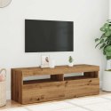 Szafka pod TV z oświetleniem LED, dąb artisan, 120x35x40 cm  Lumarko!