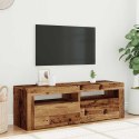 Szafka pod TV z oświetleniem LED, stare drewno, 120x35x40 cm  Lumarko!