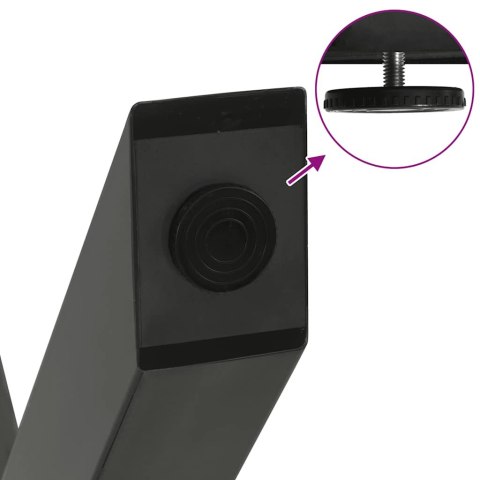 Nogi do stołu jadalnego, 2 szt., antracyt, 70x(72-73) cm, stal  Lumarko!