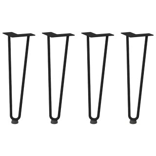 Nogi do stołu Hairpin, 4 szt., czarne, 42 cm, lita stal  Lumarko!