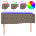 Zagłówek do łóżka z LED, taupe, 163x16x78/88 cm, tkanina  Lumarko!
