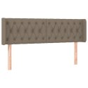 Zagłówek do łóżka z LED, taupe, 163x16x78/88 cm, tkanina  Lumarko!