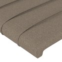 Zagłówek do łóżka z LED, taupe, 93x16x78/88 cm, tkanina  Lumarko!