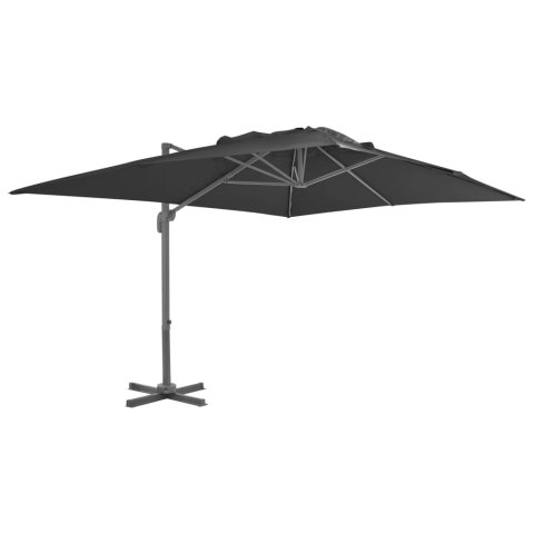 Parasol wiszący z aluminiowym słupkiem, 400x300 cm, antracytowy  Lumarko!