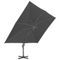 Parasol wiszący z aluminiowym słupkiem, 400x300 cm, antracytowy  Lumarko!