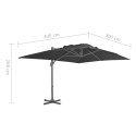 Parasol wiszący z aluminiowym słupkiem, 400x300 cm, antracytowy  Lumarko!