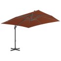 Parasol wiszący z aluminiowym słupkiem, 400x300 cm, terakota  Lumarko!