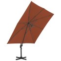 Parasol wiszący z aluminiowym słupkiem, 400x300 cm, terakota  Lumarko!