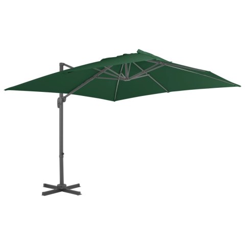 Parasol wiszący z aluminiowym słupkiem, 400x300 cm, zielony  Lumarko!