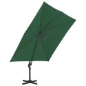 Parasol wiszący z aluminiowym słupkiem, 400x300 cm, zielony  Lumarko!