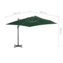 Parasol wiszący z aluminiowym słupkiem, 400x300 cm, zielony  Lumarko!