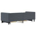 Sofa rozsuwana z szufladami, ciemnoszara, 80x200 cm, aksamit  Lumarko!