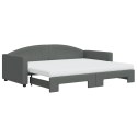 Sofa rozsuwana z materacami, ciemnoszara, 90x200 cm, tkanina  Lumarko!