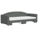 Sofa rozsuwana z materacami, ciemnoszara, 90x200 cm, tkanina  Lumarko!