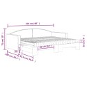 Sofa rozsuwana z materacami, ciemnoszara, 90x200 cm, tkanina  Lumarko!